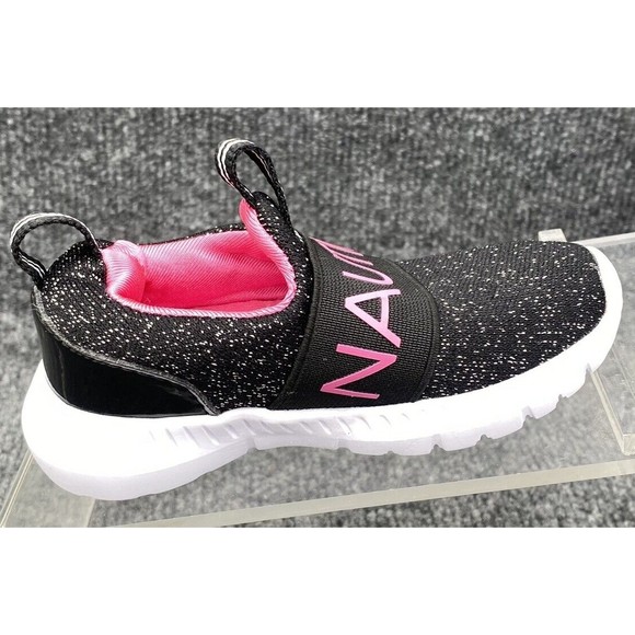 Nautica Kids Girls Toddler 5C Athletic Sneaker Canvey Sparklet Shoe Slip On - Picture 1 of 12